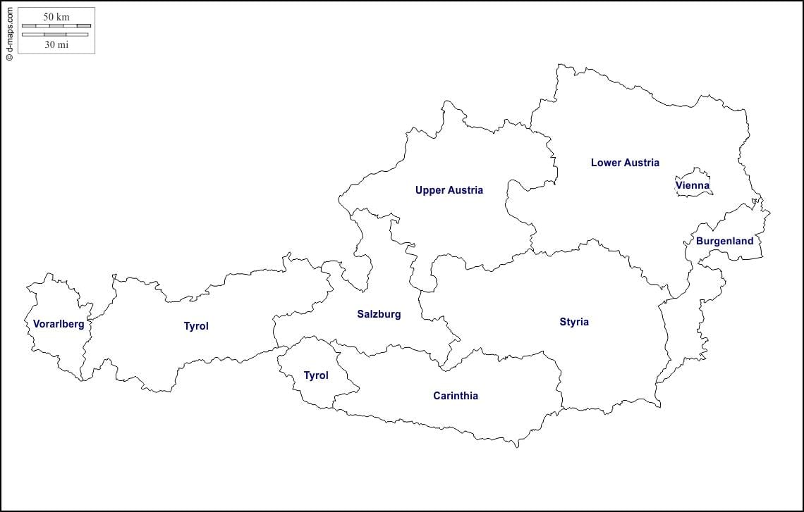 வெற்று வரைபடத்தை ஆஸ்திரியா