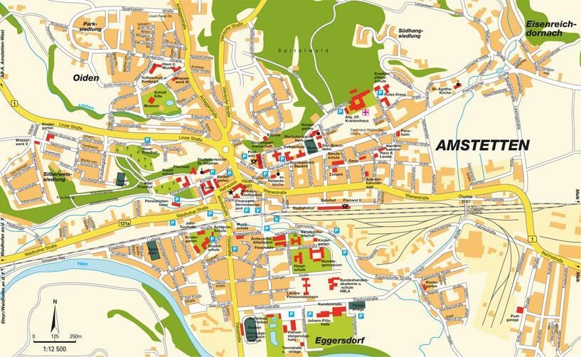 வரைபடம் amstetten ஆஸ்திரியா