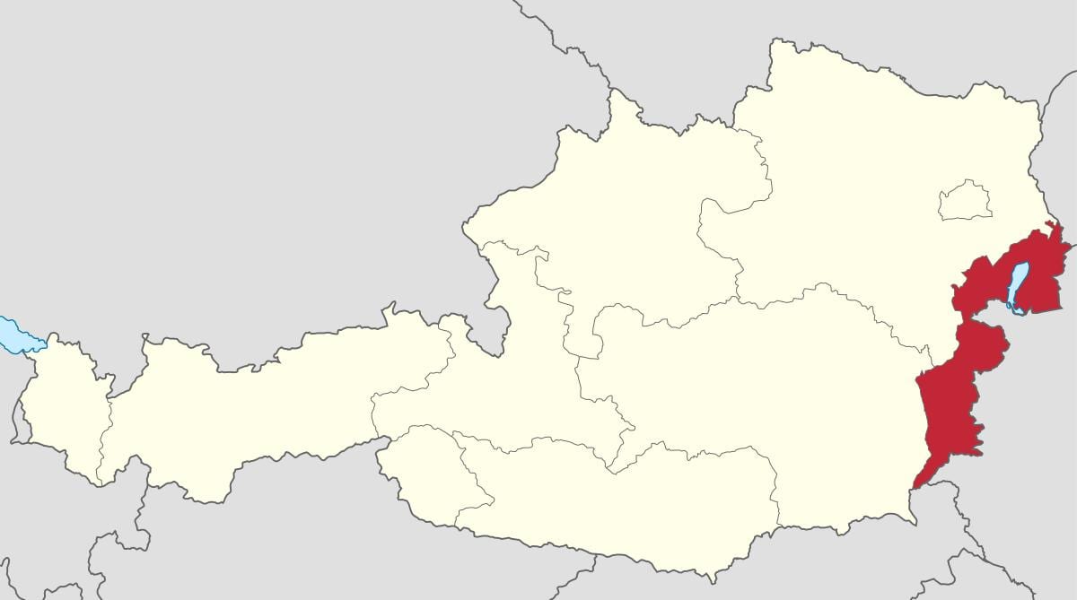 வரைபடம் burgenland ஆஸ்திரியா