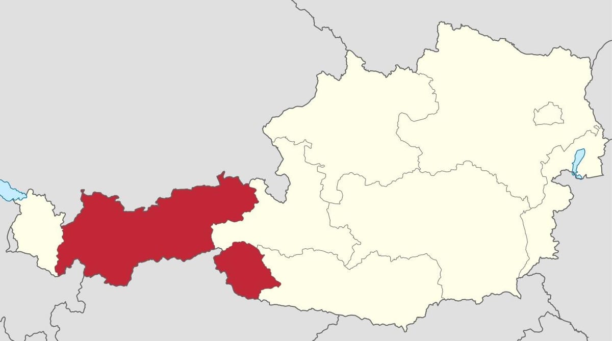 tyrol, ஆஸ்திரியா வரைபடம்