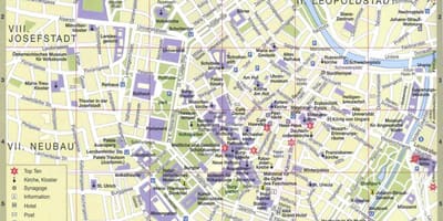 வரைபடம் வியன்னா ஆஸ்திரியா tourist attractions
